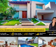 Hermosa casa con piscina en venta, Condominio La Hacienda 1