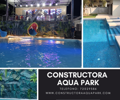 Diseño y ejecución de proyectos de parques acuáticos, piscinas, toboganes.
