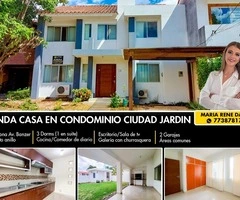 Casa en Alquiler con 3 dormitorios en Condominio Ciudad Jardín