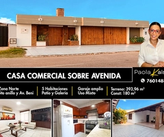 Casa comercial en venta, sobre Avenida quinto anillo