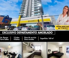 Departamento Amoblado en Alquiler en Avenida Banzer!!