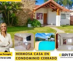 HERMOSA CASA EN ALQUILER EN CONDOMINIO CERRADO