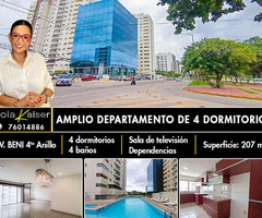 Departamento de 4 dormitorios en alquiler, Zona Norte