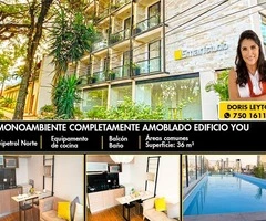 MONOAMBIENTE COMPLETAMENTE AMOBLADO EN ALQUILER  EDIFICIO YOU - ZONA EQUIPETROL NORTE