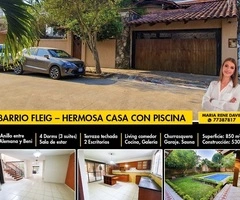 HERMOSA CASA CON PISCINA EN ALQUILER - BARRIO FLEIG