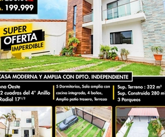 amplia casa en venta en Urbanizacion Cañoto con 5 dormitorios