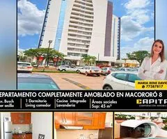 DEPARTAMENTO COMPLETAMENTE AMOBLADO DE UN DORMITORIO - Condominio Macororo 8