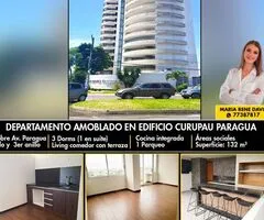 DEPARTAMENTO EN ALQUILER DE TRES DORMITORIOS + PARQUEO - EDIFICIO CURUPAU PARAGUA