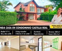 CASA EN VENTA DE TRES DORMITORIOS EN CONDOMINIO CASTILLA REAL